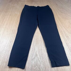 Calvin Klein Black Pull-On Ankle Pants Women’s 10 Stretch Work Office Trouser